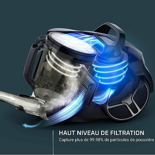 Пылесос Rowenta контейнерный Compact Power XXL, 900Вт, конт пыль -2.5л, HEF system, черный