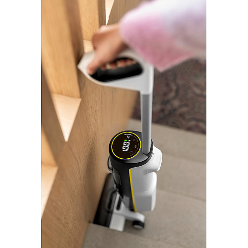 Пилосос karcher безпровідний FCV 4 Dry Extra, вологе прибирання, конт пил -0.45л, вода -0.75л, автон. робота до 45хв, самоочищення, білий