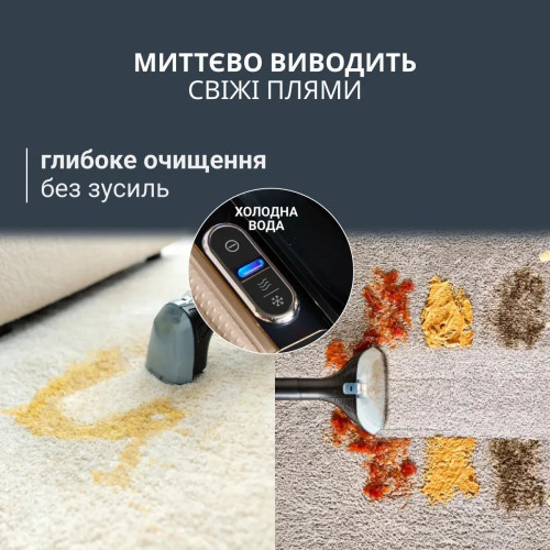 Пилосос Rowenta миючий Clean It Hot & Cold, 1150Вт, конт пил -1,5л, вода -2,3л, 13500 Па, 4 насадки, чорно-золотий