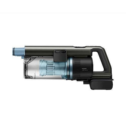 Пылесос Philips беспроводной Aqua Series 7000, влажная уборка, пыль -0.6л, автон. работа до 80мин, LED подсветка, турборежим, черно-голубой