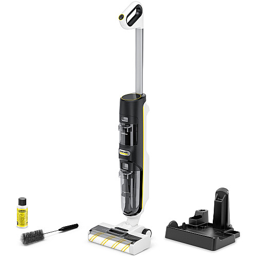 Пилосос Karcher безпровідний FCV 4, 180Вт, конт пил -0.45л, вода -0.75л, автон. робота до 45хв, вага-4.1кг, білий