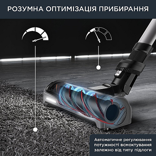 Пилосос Rowenta безпровідний X-Force Flex 14.60 Auto Animal, 48Вт, конт пил -0.9л, автон. робота до 70хв, НЕРА, чорно-сірий