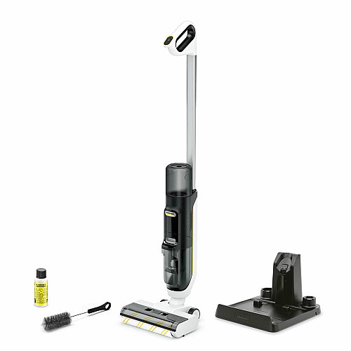 Пилосос Karcher безпровідний FCV 3, 160Вт, конт пил -0.45л, вода -0.8л, автон. робота до 30хв, вага-3.7кг, 3в1, білий