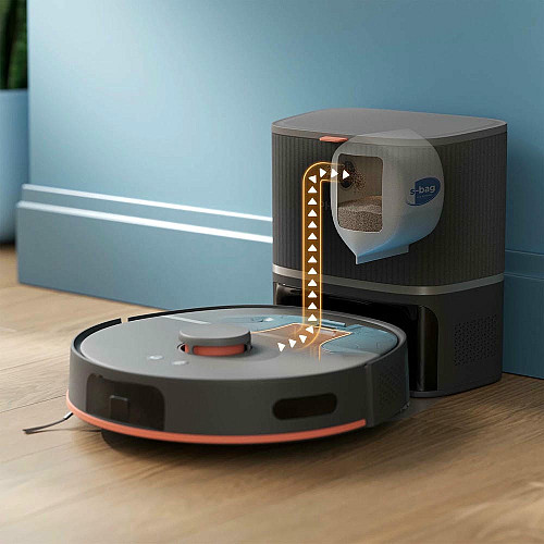 Робот-пылесос Philips Series 5000, h=29.2см, влажная уборка, контр пыль -0.26л, вода -0.27л, автон. работа до 200мин, EPA 10, черный