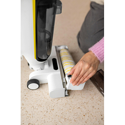 Пилосос karcher безпровідний FCV 4 Dry Extra, вологе прибирання, конт пил -0.45л, вода -0.75л, автон. робота до 45хв, самоочищення, білий