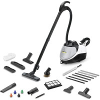 Паропилосос Karcher SV 7, 2200Вт, вологе прибирання, вода -0.45л, HEPA, обробка парою, біло-чорний