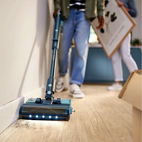 Пылесос Philips беспроводной Flex Series 5000, влажная уборка, пыль -0.27л, автон. работа до 60мин, PowerCyclone 10, серо-зеленый