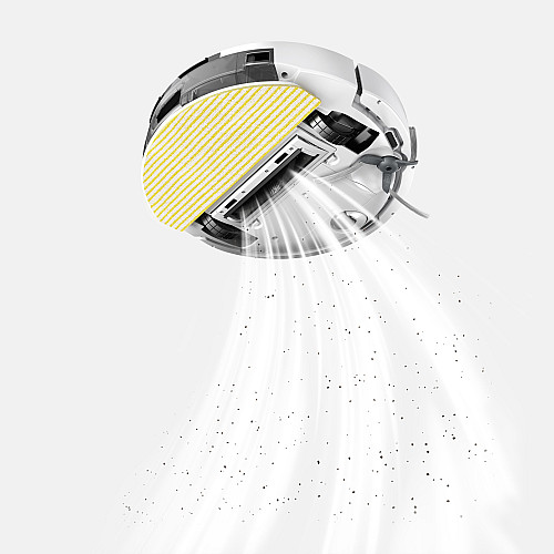 Робот-пилосос karcher RVC 3, h=0.97см, вологе прибирання, конт пил -0.24л, вода -0.28л, автон. робота до 130хв, Bluetooth, білий