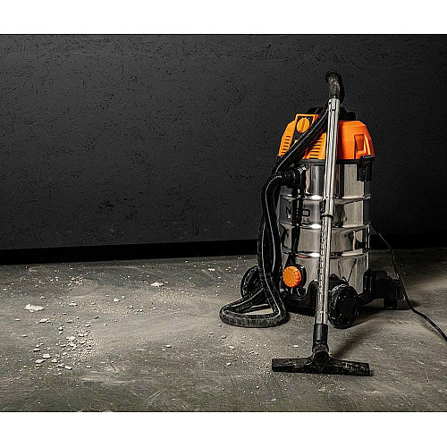 Профессиональный пылесос Neo Tools 1600Вт 18 кПа контейнер 35л HEPA колеса 7.5кг