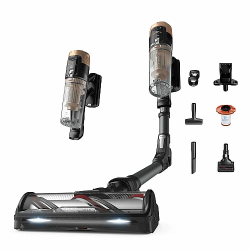 Пылесос Rowenta беспроводной X-Force Flex 14.80 Auto Animal, 240Вт, конт пыль -0.65л, автон. работа до 90мин, HEF system 99,9%, черно-золотой