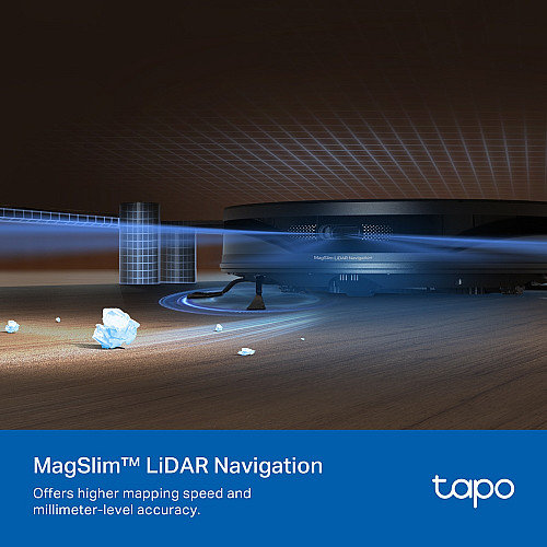Робот-пилосмок TP-LINK TAPO RV 20 MAX LIDAR з підтримкою вологого прибирання + док-станція