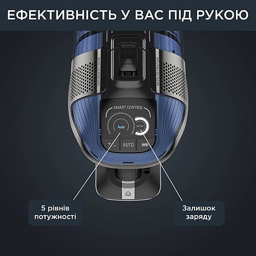 Пылесос Rowenta Беспроводной X-Force Flex 12.60 Auto Aqua, 320Вт, конт пыль -0.1л, автон. работа до 45мин, вес-3кг, НЕРА, черно-синий