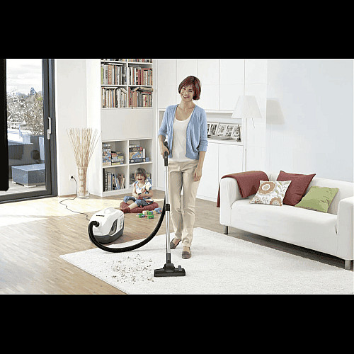 Пылесос Karcher моющий DS 6 Plus, 650Вт, пыль -0.6л, вода -2 л, НЕРА, белый