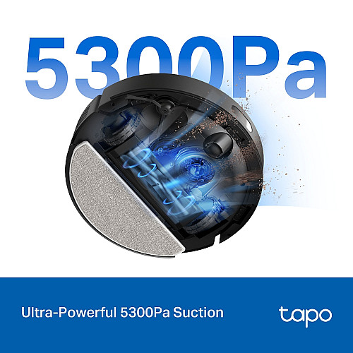 Робот-пилосмок TP-LINK TAPO RV 30 MAX LIDAR з підтримкою вологого прибирання + док-станція