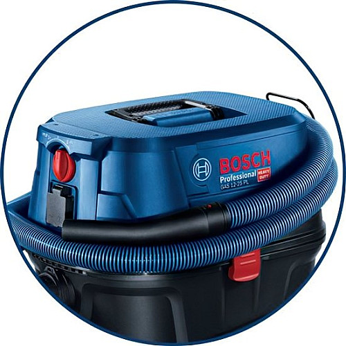 Пилосос професійний Bosch Professional GAS 12-25 PL 1350Вт 200мБар контейнер 25л НЕРА Н13 9кг