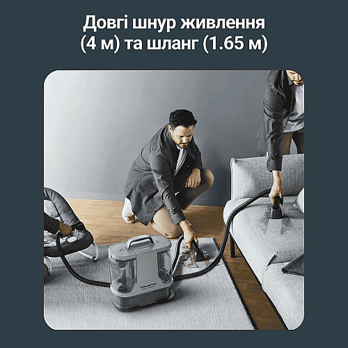 Пылесос Rowenta моющий Clean It Compact, 400Вт, конт пыль -0,85л, вода -1,4л, 11500Па, 4 насадки, зеленый