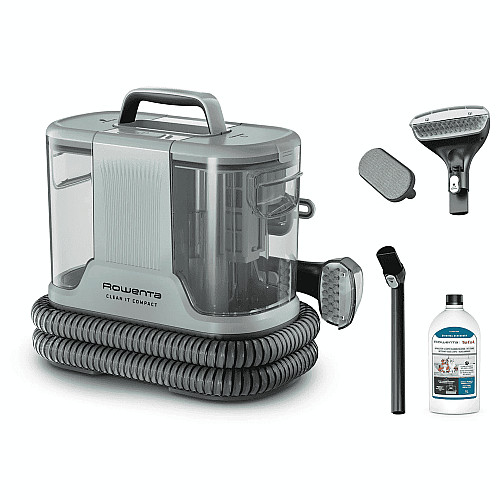 Пылесос Rowenta моющий Clean It Compact, 400Вт, конт пыль -0,85л, вода -1,4л, 11500Па, 4 насадки, зеленый