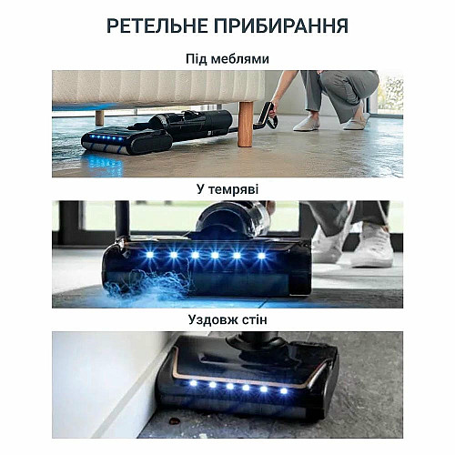 Пылесос Rowenta беспроводной моющий X-Clean 7, 250Вт, конт пыль -0.5л, конт для воды-0.65л, автон. работа до 50мин, вес-4.2кг, НЕРА, черный