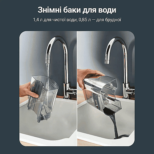 Пылесос Rowenta моющий Clean It Compact, 400Вт, конт пыль -0,85л, вода -1,4л, 11500Па, 4 насадки, зеленый