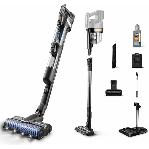 Пылесос Philips беспроводной AquaTrio, влажная уборка, конт пыль -0.42л, автон. работа до 25мин, PowerCyclone Aqua, черный