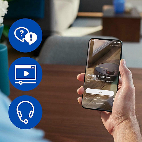 Робот-пылесос Philips Series 5000, h=29.2см, влажная уборка, контр пыль -0.26л, вода -0.27л, автон. работа до 200мин, EPA 10, черный