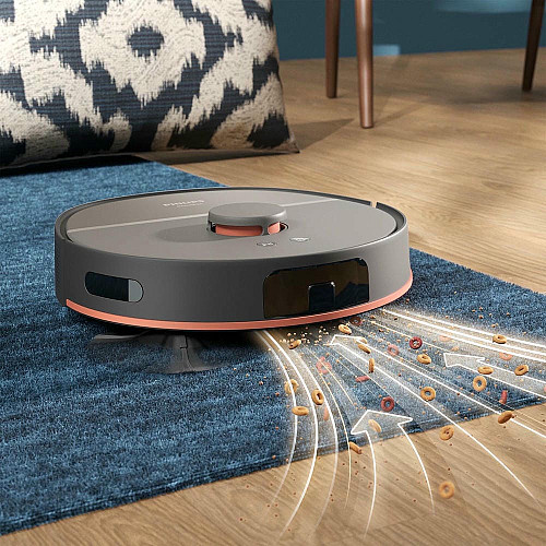 Робот-пылесос Philips Series 5000, h=29.2см, влажная уборка, контр пыль -0.26л, вода -0.27л, автон. работа до 200мин, EPA 10, черный