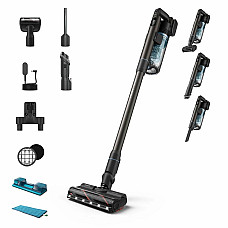Пилосос Philips безпровідний Aqua Series 7000, вологе прибирання, конт пил -0.6л, автон. робота до 80хв, LED підствітка, турборежим, чорно-блакитний