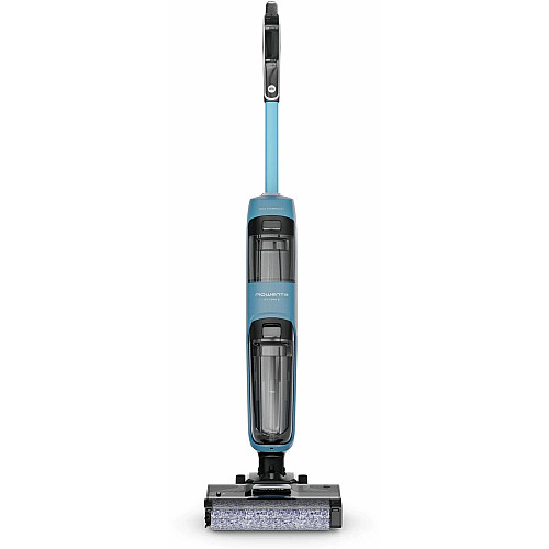 Пылесос Rowenta беспроводной моющий X-Clean 2, 120Вт, конт пыль -0.44л, конт для воды-0.73л, автон. работа до 35мин, вес-5кг, НЕРА, черно-голубой