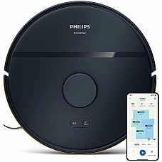 Робот-пилосос Philips Series 2000, h=9.7см, вологе прибирання, конт пил -0.38л, вода -0.3л, автон. робота до 120хв, EPA 11, Wi-Fi, темно-синій