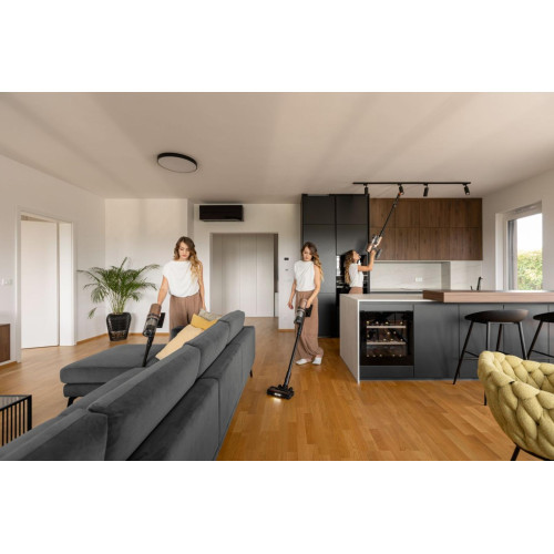 Пилосос Gorenje бездротовий, 125Вт, конт пил -0.6л, автон. робота до 60хв, HEPA, підсвічування, індикатор, турбощітка, бронзовий
