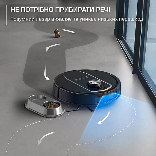 Робот-пылесос Rowenta моющий X-Plorer Serie 575 Max Standard, 10000ПаВт, h=10.5см, 0.22л, конт пыль -0.3л, автон. работа до 120мин, черный