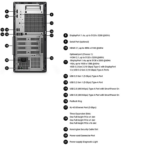 Комп'ютер персональний Dell Pro Tower, Intel i5-14500, 16GB, F512GB, UMA, кл+м, Win11P