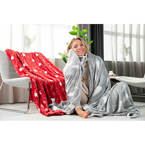 Плед ARDESTO Flannel, 160х200см, 100% полиэстер, елки.