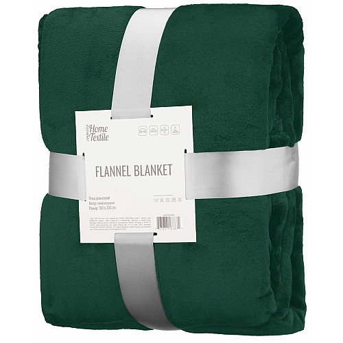 Плед ARDESTO Flannel 160х200см, 100% поліестер, смарагдовий