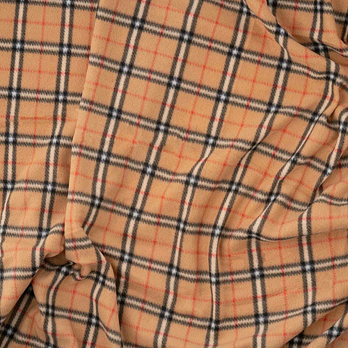 Плед ARDESTO Fleece 130x160см, 100% поліестер, клітинка, бежевий