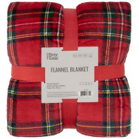 Плед ARDESTO Christmas Flannel 160х200см, 100% поліестер, клітинка, червоний