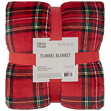 Плед ARDESTO Christmas Flannel 160х200см, 100% поліестер, клітинка, червоний