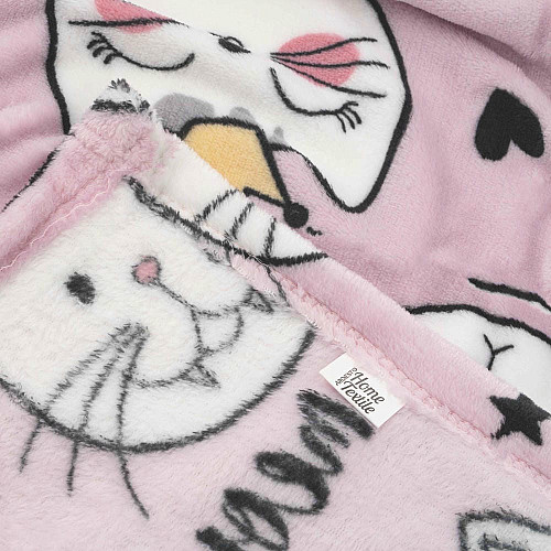 Плед ARDESTO Flannel 160х200см, 100% поліестер, котики
