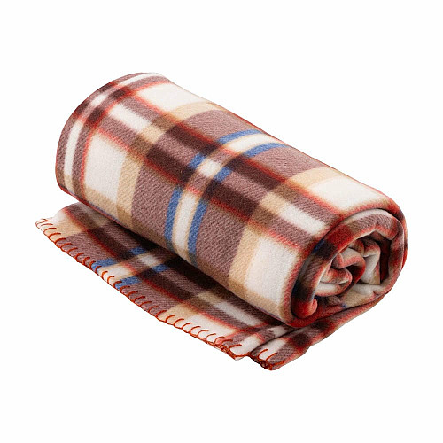 Плед ARDESTO Fleece 130x160см, 100% поліестер, клітинка, біло-коричневий
