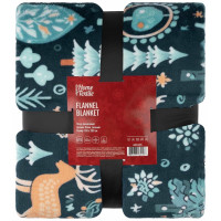 Плед ARDESTO Christmas Flannel 160х200см, 100% поліестер, олені, зелений