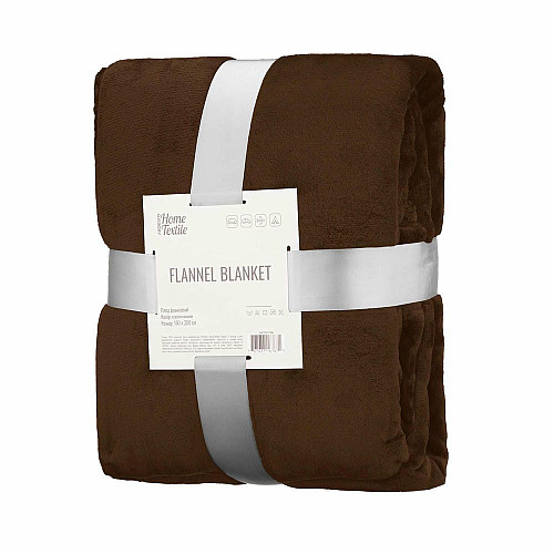 Плед ARDESTO Flannel 160х200см, 100% поліестер, коричневий