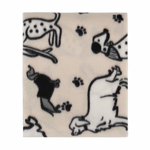 Плед ARDESTO Fleece 130x160см, 100% поліестер, песики, сірий