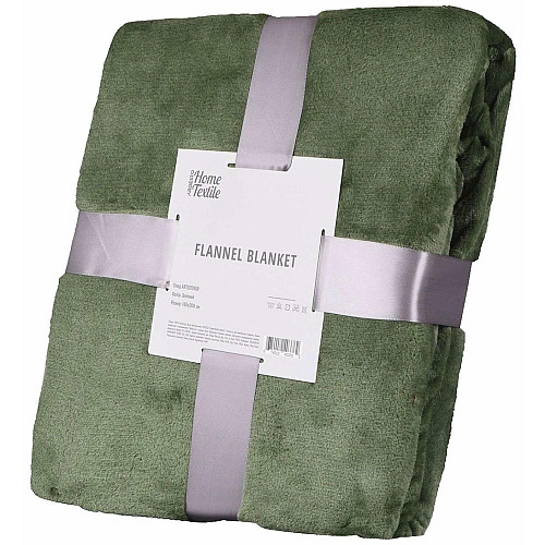 Плед ARDESTO Flannel, 160х200см, 100% полиэстер, зеленый