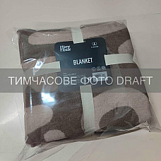Плед ARDESTO Leonardo 200х220см, 50% бавовна, 30% поліестер, 20% акрил, малюнок, коричневий