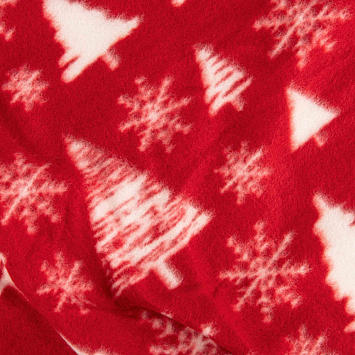 Плед ARDESTO Fleece 130x160см, 100% поліестер, засніжені ялинки
