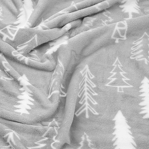 Плед ARDESTO Flannel, 160х200см, 100% полиэстер, елки.