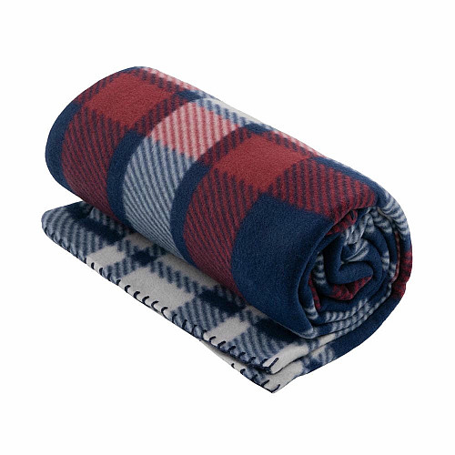 Плед ARDESTO Fleece 130x160см, 100% поліестер, клітинка, синьо-бордовий