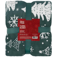 Плед ARDESTO Christmas Flannel 160х200см, 100% полиэстер, елки