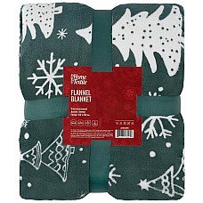 Плед ARDESTO Christmas Flannel 160х200см, 100% полиэстер, елки