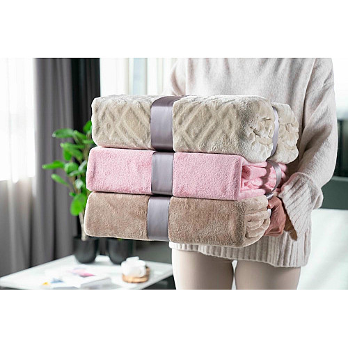 Плед ARDESTO Flannel, 160х200см, 100% поліестер, рожевий